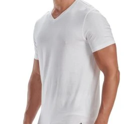 ADIDAS Active Core Cotton V-Neck T-Shirt, 3er-Pack 7 ADIDAS Active Core Cotton V-Neck T-Shirt, 3er-Pack -T-Shirt-Shop Adidas Active Core Cotton T Shirt mit V Neck 3er Pack weiss 4A1M05 100 3