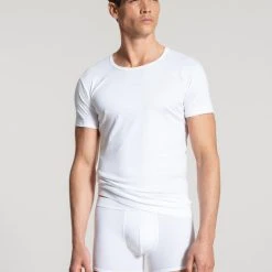 Calida Swiss Cotton T-Shirt, Rundhals 7 Calida Swiss Cotton T-Shirt, Rundhals -T-Shirt-Shop Calida Authentic Cotton T Shirt Rundhals weiss 14269 001 2