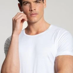 Calida Swiss Cotton T-Shirt, Rundhals 8 Calida Swiss Cotton T-Shirt, Rundhals -T-Shirt-Shop Calida Authentic Cotton T Shirt Rundhals weiss 14269 001 3