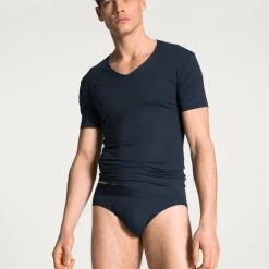 Calida Clean Line Slip Mit Softbund 8 Calida Clean Line Slip Mit Softbund -T-Shirt-Shop Calida Clean Line Slip mit Elastikbund blau 23785 479 2