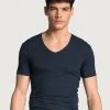 Calida Clean Line Kurzarm-Shirt, V-Neck