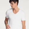 Calida Clean Line Kurzarm-Shirt, V-Neck