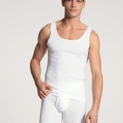 Calida Cotton 1:1 Athletic-Shirt -T-Shirt-Shop Calida Cotton 11 Athletic Shirt Frackschnitt weiss 11010 001 1