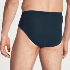 T-Shirt-Shop -T-Shirt-Shop Calida Cotton 11 Classic Slip Elastikbund blau 24310 883 1