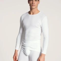 Calida Cotton 1:1 T-Shirt Langarm -T-Shirt-Shop Calida Cotton 11 Shirt langarm weiss 16910 001 2