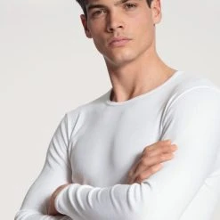 Calida Cotton 1:1 T-Shirt Langarm -T-Shirt-Shop Calida Cotton 11 Shirt langarm weiss 16910 001 3