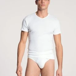 Calida Cotton 1:1 T-Shirt 7 Calida Cotton 1:1 T-Shirt -T-Shirt-Shop Calida Cotton 11 V Shirt weiss 14315 001 2