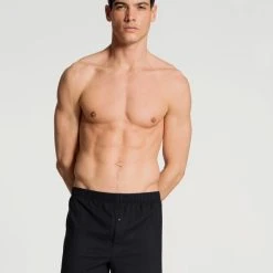 Calida Cotton Code Jersey-Boxershorts Mit Eingriff 7 Calida Cotton Code Jersey-Boxershorts Mit Eingriff -T-Shirt-Shop Calida Cotton Code Boxer Shorts ueberzogener Bund mit Eingriff schwarz 24090 992 2