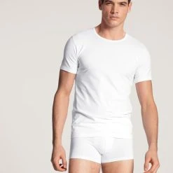 Calida Cotton Code T-Shirt, Rundhals -T-Shirt-Shop Calida Cotton Code T Shirt Rundhals weiss 14290 001 2