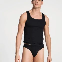 Calida Evolution Slip -T-Shirt-Shop Calida Evolution Mini Slip ueberzogener Bund schwarz 21660 992 2