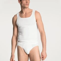 Calida Evolution Slip -T-Shirt-Shop Calida Evolution Mini Slip ueberzogener Bund weiss 21660 001 2