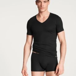 Calida Evolution T-Shirt Mit V-Neck -T-Shirt-Shop Calida Evolution V Shirt schwarz 14317 992 2