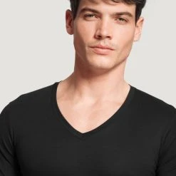 Calida Evolution T-Shirt Mit V-Neck -T-Shirt-Shop Calida Evolution V Shirt schwarz 14317 992 3