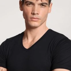 Calida Focus T-Shirt, V-Neck -T-Shirt-Shop Calida Focus V Shirt schwarz 14065 992 3