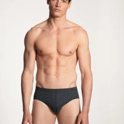 Calida Prints Slip, Stoffüberzogener Bund -T-Shirt-Shop Calida Prints Basic Slip schwarz 22589 850 2