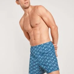 Calida Prints Jersey-Boxershorts Ohne Eingriff 10 Calida Prints Jersey-Boxershorts Ohne Eingriff -T-Shirt-Shop Calida Prints Jersey Boxershorts ohne Eingriff blau 24389 425 3