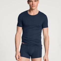 Calida Pure & Style T-Shirt, Rundhals -T-Shirt-Shop Calida Pure Style T Shirt Rundhals blau 14886 509 2