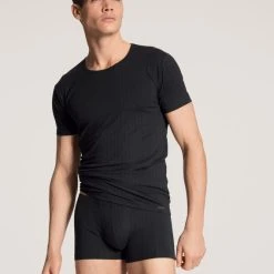 Calida Pure & Style T-Shirt, Rundhals -T-Shirt-Shop Calida Pure Style T Shirt Rundhals schwarz 14886 992 2