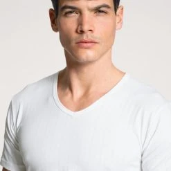 Calida Pure & Style T-Shirt, V-Neck 10 Calida Pure & Style T-Shirt, V-Neck -T-Shirt-Shop Calida Pure Style V Shirt weiss 14986 001 4