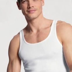 Calida Twisted Cotton Athletic-Shirt -T-Shirt-Shop Calida Twisted Cotton Athletic Shirt Frackschnitt weiss 12010 001 3