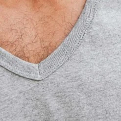 Erlich Textil Hugo T-Shirt Mit V-Neck 10 Erlich Textil Hugo T-Shirt Mit V-Neck -T-Shirt-Shop Erlich Textil Hugo T Shirt mit V Neck grau 1000000001 GRA 3