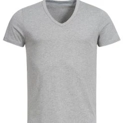 Erlich Textil Hugo T-Shirt Mit V-Neck 12 Erlich Textil Hugo T-Shirt Mit V-Neck -T-Shirt-Shop Erlich Textil Hugo T Shirt mit V Neck grau 1000000001 GRA 5