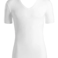 HANRO Cotton Superior Shirt, V-Ausschnitt -T-Shirt-Shop HANRO Cotton Superior Shirt weiss 073089 0101 2