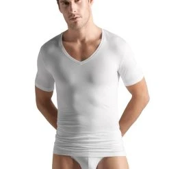 HANRO Cotton Superior Shirt, V-Ausschnitt