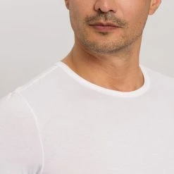 HANRO Cotton Essentials Shirts 1/2 Arm Two Pack -T-Shirt-Shop Hanro Cotton Essentials Shirts 1 2 Arm Two Pack weiss 073110 0101 4