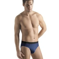 HANRO Micro Touch Slip Mit Logobund -T-Shirt-Shop Hanro Micro Touch Slip mit Logobund blau 73106 593 2