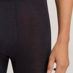 HANRO Woolen Silk Long Pant 8 HANRO Woolen Silk Long Pant -T-Shirt-Shop Hanro Woolen Silk Long Pant blau 073412 0176 3