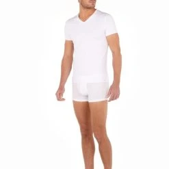 Hom Tencel Soft T-Shirt, V-Neck 6 Hom Tencel Soft T-Shirt, V-Neck -T-Shirt-Shop Hom Tencel Soft T Shirt V Neck weiss 402466 400003 2