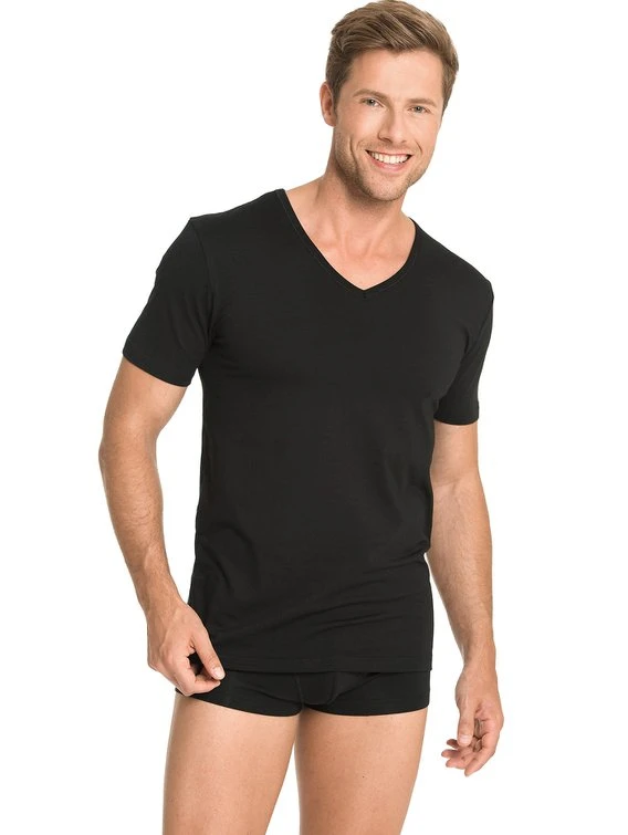 MEY Dry Cotton T-Shirt Mit V-Neck 3 MEY Dry Cotton T-Shirt Mit V-Neck - Image 3