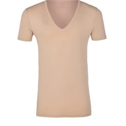 MEY Dry Cotton Functional Atmungsaktives Business Shirt Mit V-Neck -T-Shirt-Shop Mey Dry Cotton Functional 46098 beige 46098 111 5