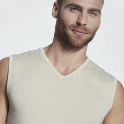 MEY Dry Cotton Business-Shirt -T-Shirt-Shop Mey Dry Cotton Muscle Shirt beige 46037 111 3