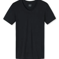 Schiesser Long Life Soft T-Shirt, V-Ausschnitt -T-Shirt-Shop Schiesser Long Life Soft T Shirt V Ausschnitt schwarz 149043 001 2