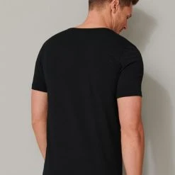 Schiesser 95/5 Organic T-Shirt, 2er-Pack -T-Shirt-Shop Schiesser Tagwaesche Standard T Shirt 2er Pack schwarz 173982 000 2