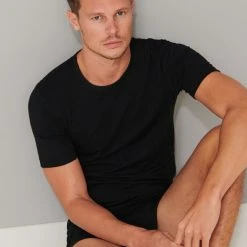 Schiesser 95/5 Organic T-Shirt, 2er-Pack -T-Shirt-Shop Schiesser Tagwaesche Standard T Shirt 2er Pack schwarz 174997 000 3