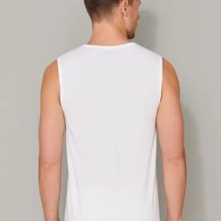 Schiesser 95/5 Organic Tank Top Mit V-Ausschnitt, 2er-Pack -T-Shirt-Shop Schiesser Tagwaesche Standard Tank Top mit V Ausschnitt 2er Pack weiss 173981 100 2