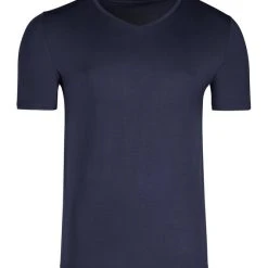 Skiny Bamboo Deluxe Kurzarm-Shirt, V-Ausschnitt -T-Shirt-Shop Skiny Bamboo Deluxe Kurzarm Shirt V Ausschnitt blau 080317 0393 3