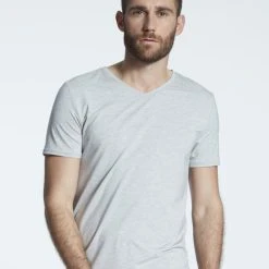 Skiny Bamboo Deluxe Kurzarm-Shirt, V-Ausschnitt