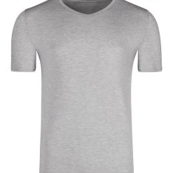 Skiny Bamboo Deluxe Kurzarm-Shirt, V-Ausschnitt -T-Shirt-Shop Skiny Bamboo Deluxe Kurzarm Shirt V Ausschnitt grau 080317 5593 3
