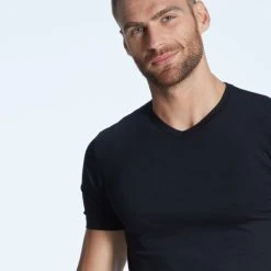 Zimmerli Pureness Kurzarm-Shirt, V-Neck -T-Shirt-Shop Zimmerli Pureness Kurzarm Shirt V Neck schwarz 7001346 86 4