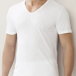 Zimmerli Sea Island Kurzarm-Shirt, V-Neck